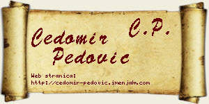Čedomir Pedović vizit kartica